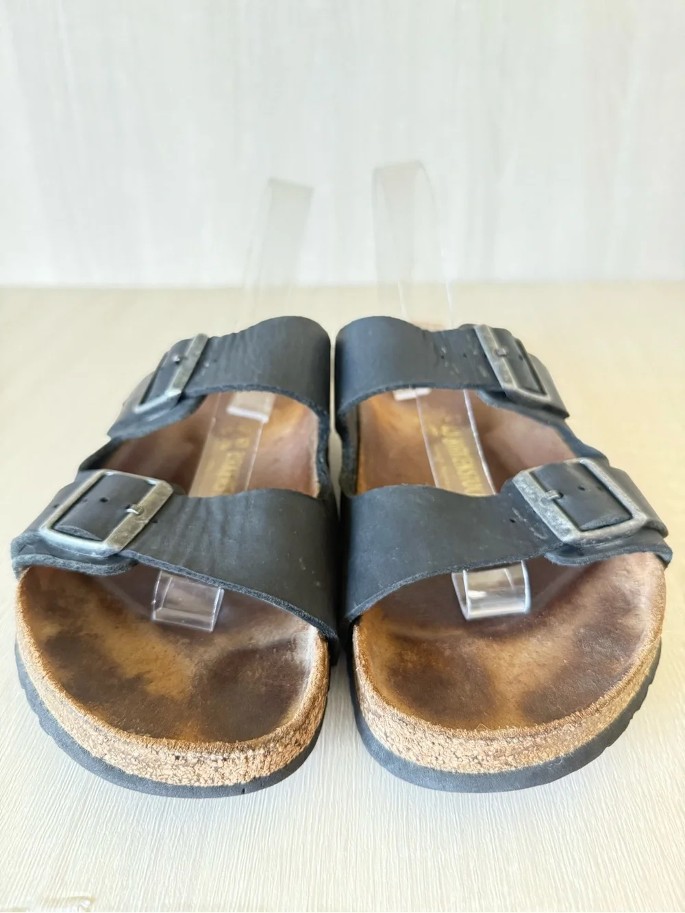 Birkenstock Arizona Black Leather Double Strap Sandals EU 43 US Men’s 10/10.5